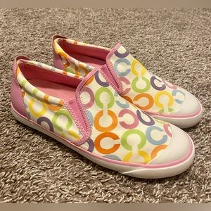 Coach multicolour slip-on sneakers